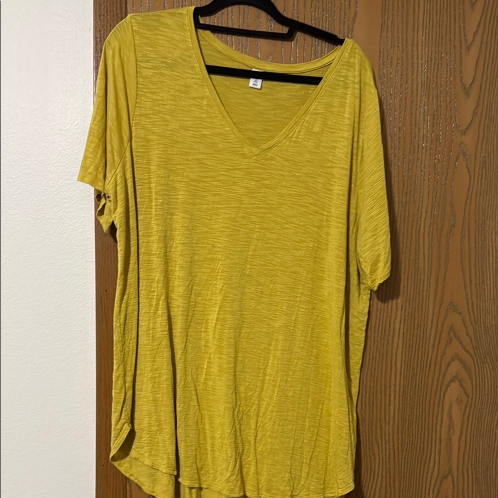 Yellow V-Neck Women's Top